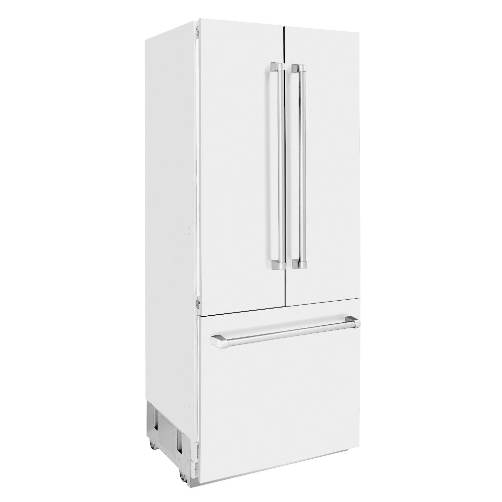 ZLINE 36 in. Panel Ready French Door Built-In Refrigerator W/ Water Dispenser And Ice Maker - View 3 | Fridge.com