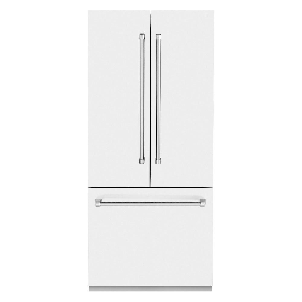 ZLINE 36 in. Panel Ready French Door Built-In Refrigerator W/ Water Dispenser And Ice Maker - View 4 | Fridge.com