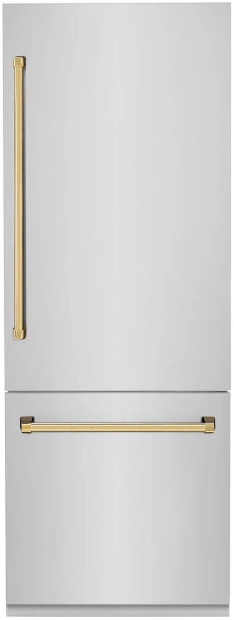ZLINE 30 Inch autograph 30" Built In Counter Depth Bottom Freezer Refrigerator RBIVZ30430G — FIN-0019945 | Fridge.com