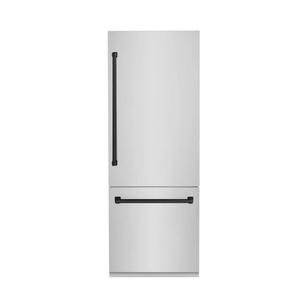 ZLINE 30 Inch autograph 30" Built In Counter Depth Bottom Freezer Refrigerator RBIVZ30430MB | Fridge.com
