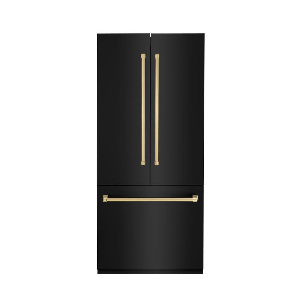 ZLINE 36 Inch Autograph 36" Built In Counter Depth French Door Refrigerator RBIVZBS36CB - View 5 | Fridge.com