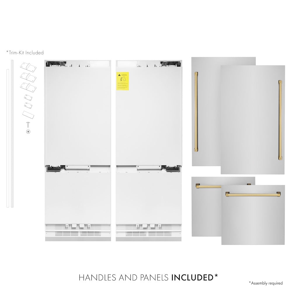 ZLINE 60 Inch Built In French Door Refrigerator RBIVZ30460G - View 4 | Fridge.com
