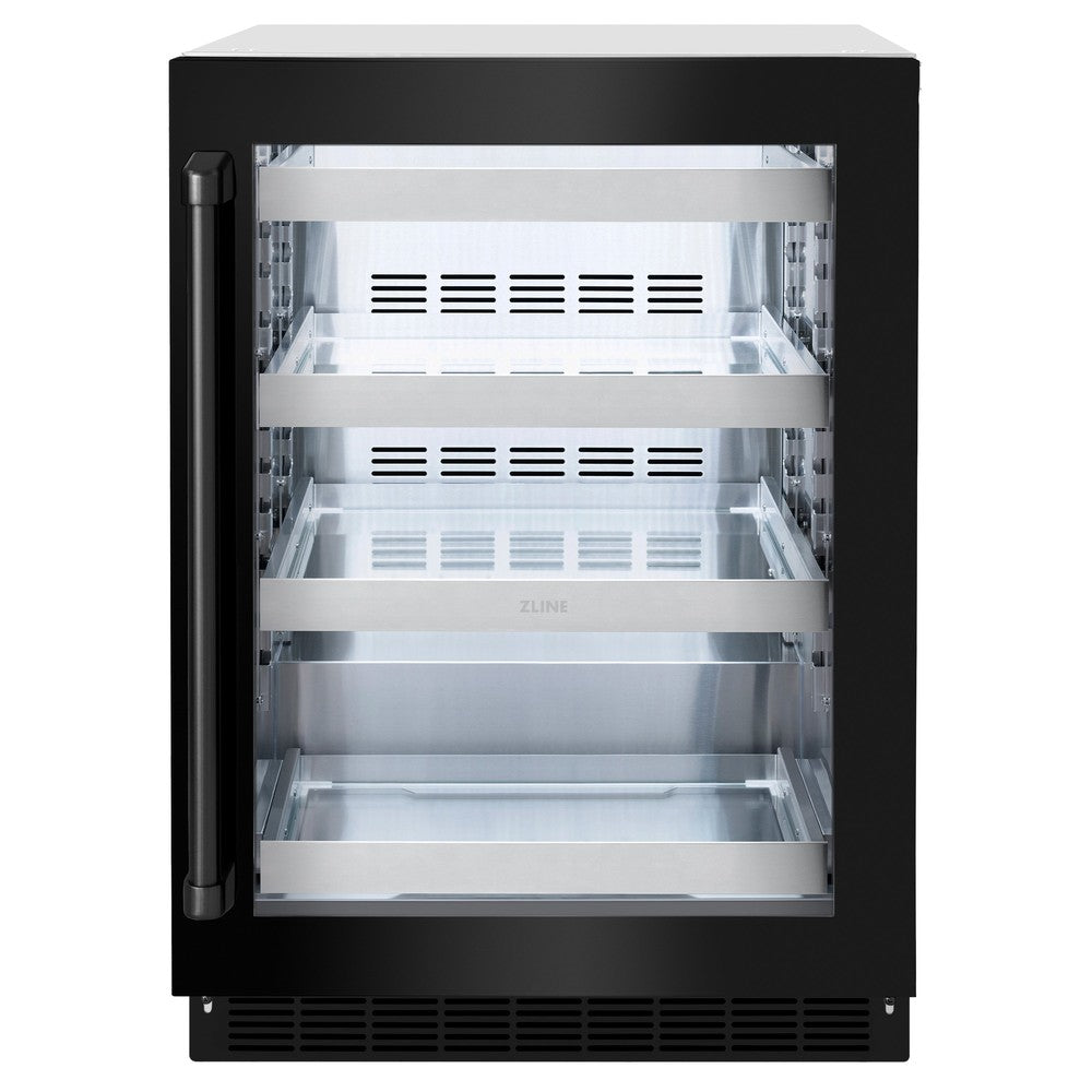 ZLINE Autograph Edition 24 in. Touchstone 151 Can Beverage Fridge With Glass Door - View 2 | Fridge.com