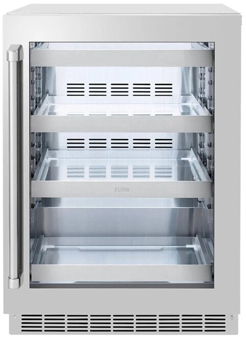 ZLINE 24 in. Touchstone 151 Can Beverage Fridge with Stainless Steel Glass Door (RBSO-GS-24) | Fridge.com