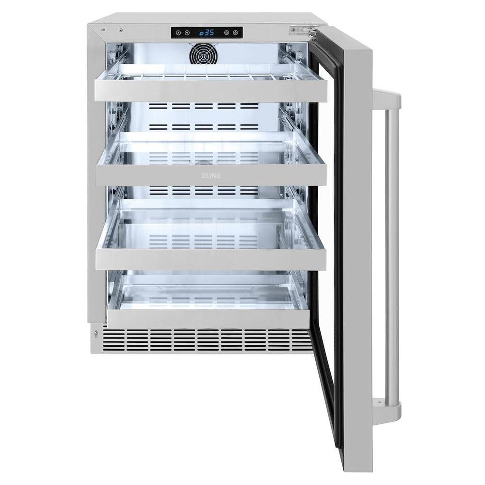 ZLINE 24" Built In Undercounter Beverage Center RBSOGS24 - View 3 | Fridge.com