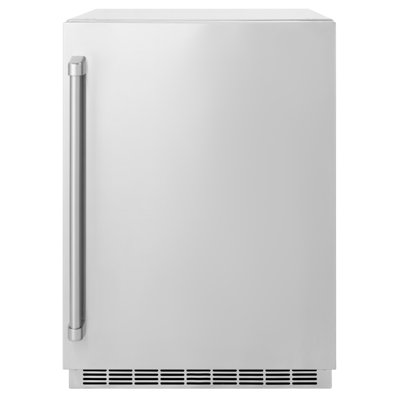 ZLINE Autograph Edition 24 in. Touchstone 151 Can Beverage Fridge with Solid Stainless Steel Door | Fridge.com