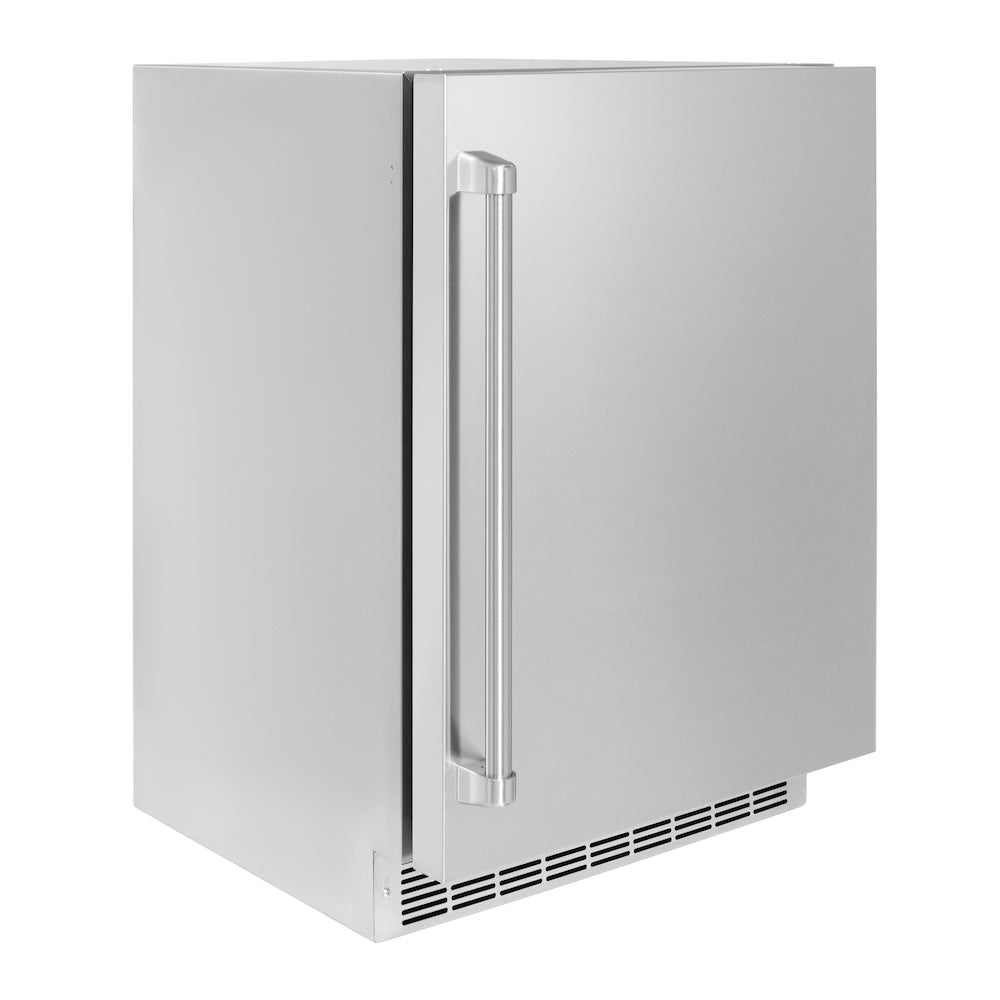 ZLINE Autograph Edition 24 in. Touchstone 151 Can Beverage Fridge With Solid Stainless Steel Door - View 6 | Fridge.com
