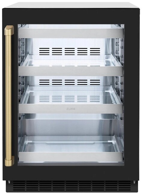 ZLINE Autograph Edition 24 in. Touchstone 151 Can Beverage Fridge with Glass Door and Handle — FIN-0018110 | Fridge.com