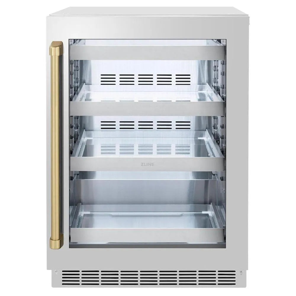 ZLINE Touchstone 24" Built In Undercounter Beverage Center RBSOZGS24CB - View 2 | Fridge.com
