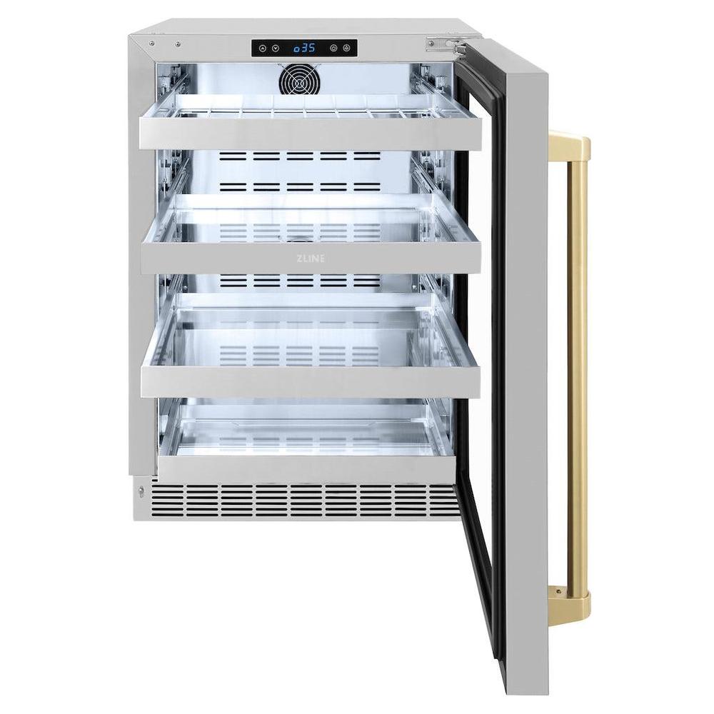 ZLINE Touchstone 24" Built In Undercounter Beverage Center RBSOZGS24CB - View 4 | Fridge.com