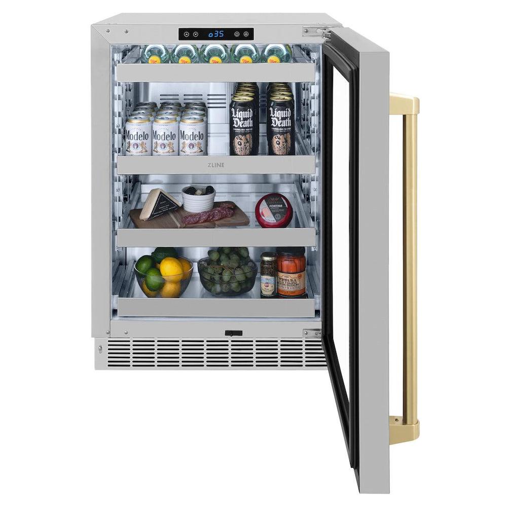 ZLINE Touchstone 24" Built In Undercounter Beverage Center RBSOZGS24CB - View 5 | Fridge.com