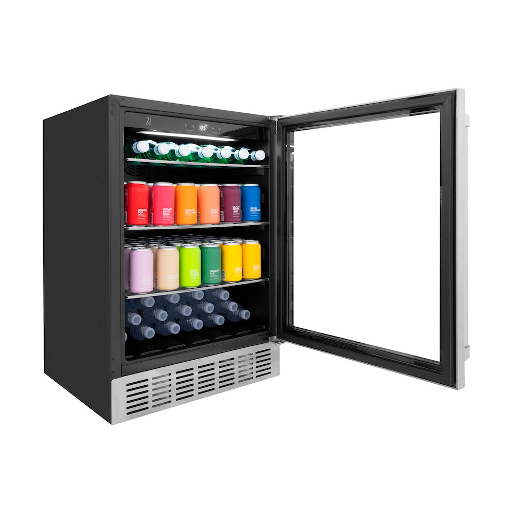 ZLINE Monument Series 23" Freestanding/Built In Undercounter Beverage Center RBVUS24 - View 4 | Fridge.com