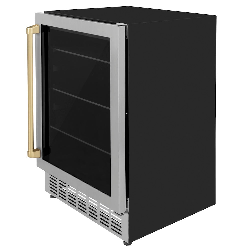 ZLINE Autograph 23" Built In Undercounter Beverage Center RBVZUS24CB - View 6 | Fridge.com
