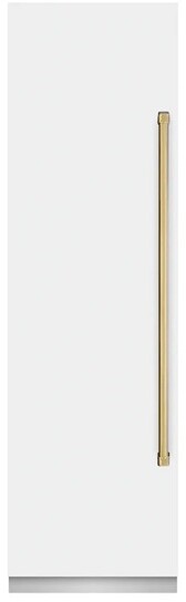 ZLINE Autograph Edition 24 in. 12.4 cu. ft. Column Freezer with Graphite Gray Interior and Polished Gold Accents — FIN-0018033 | Fridge.com