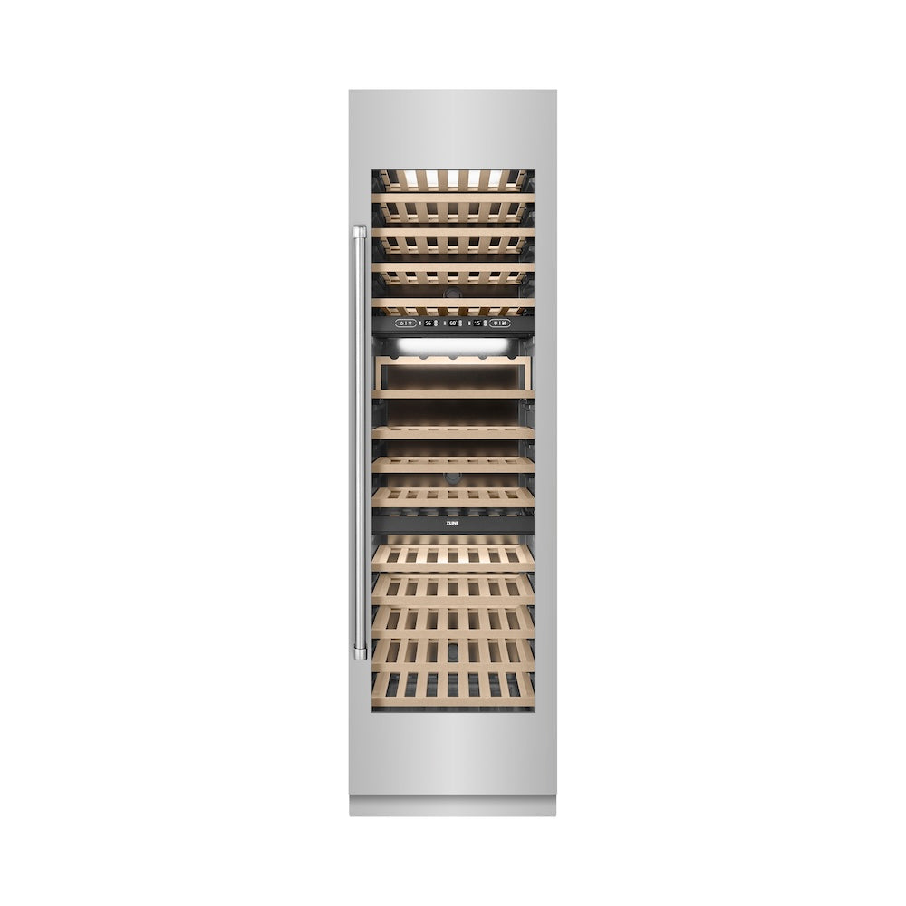 ZLINE Autograph 24 in. 12.4 cu. ft. Triple Zone 100 Bottle Column Wine Cooler And Accents - View 2 | Fridge.com