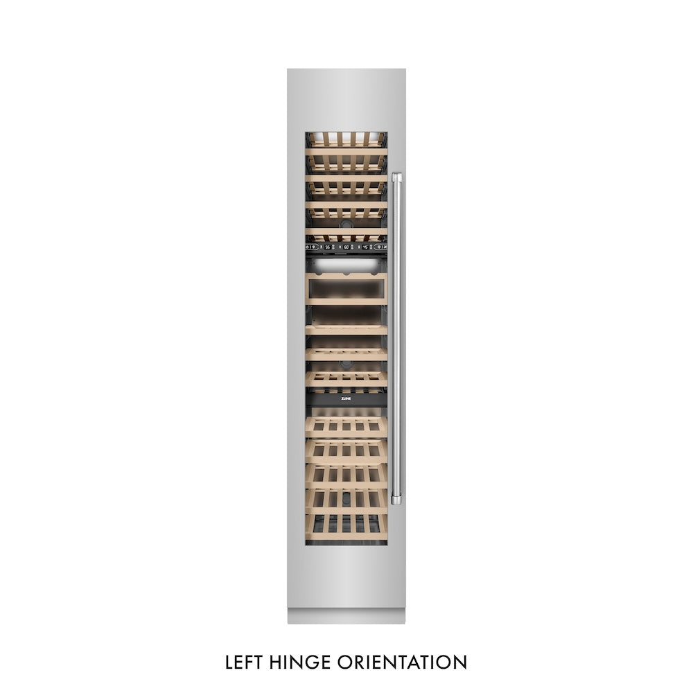 ZLINE 18 in. 9.0 cu. ft. Triple Zone 68 Bottle Hinge Column Wine Cooler - View 2 | Fridge.com