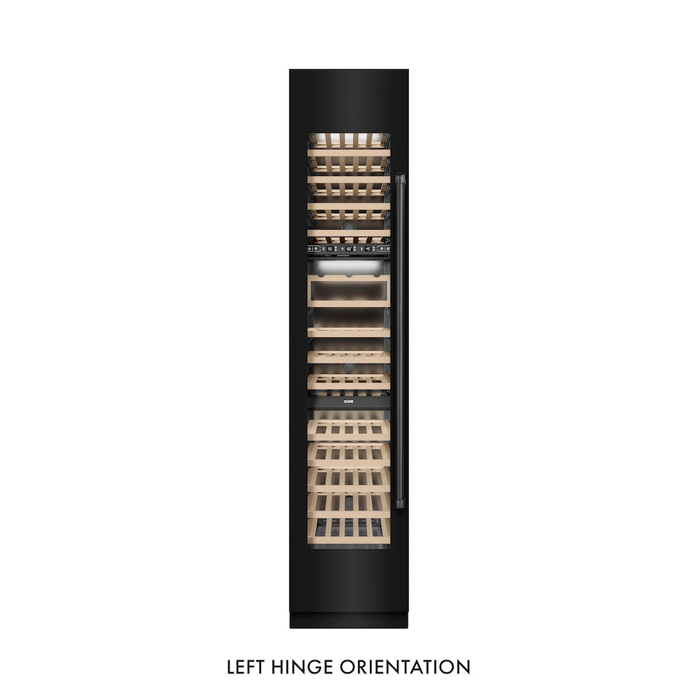 ZLINE 18 in. 9.0 cu. ft. Triple Zone 68 Bottle Hinge Column Wine Cooler - View 2 | Fridge.com