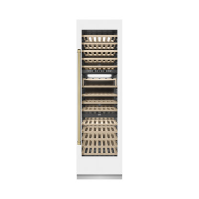 Autograph 24 in. 12.4 cu. ft. Triple Zone 100 Bottle Column Wine Cooler and Accents — ZLINE, model RCWVZ-WM-24-CB