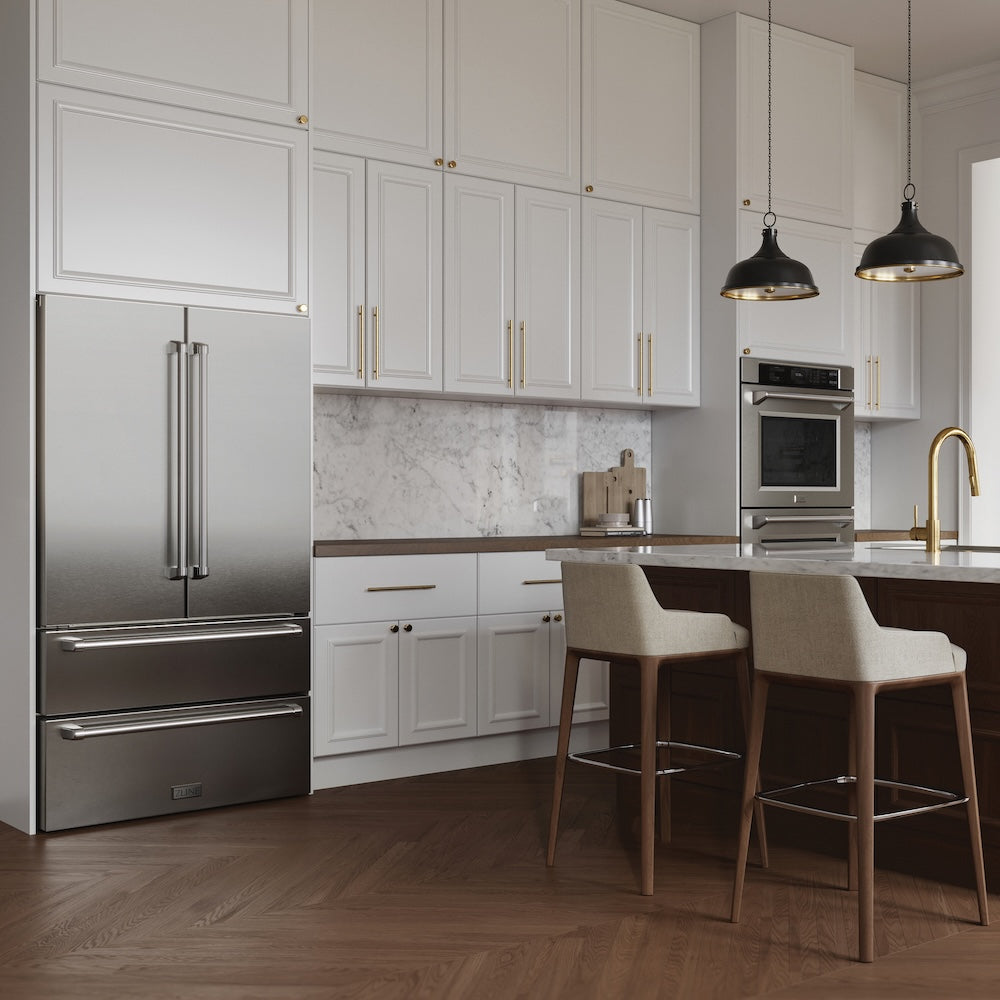 ZLINE 36 Inch Counter Depth French Door Refrigerator RFM36 - View 3 | Fridge.com