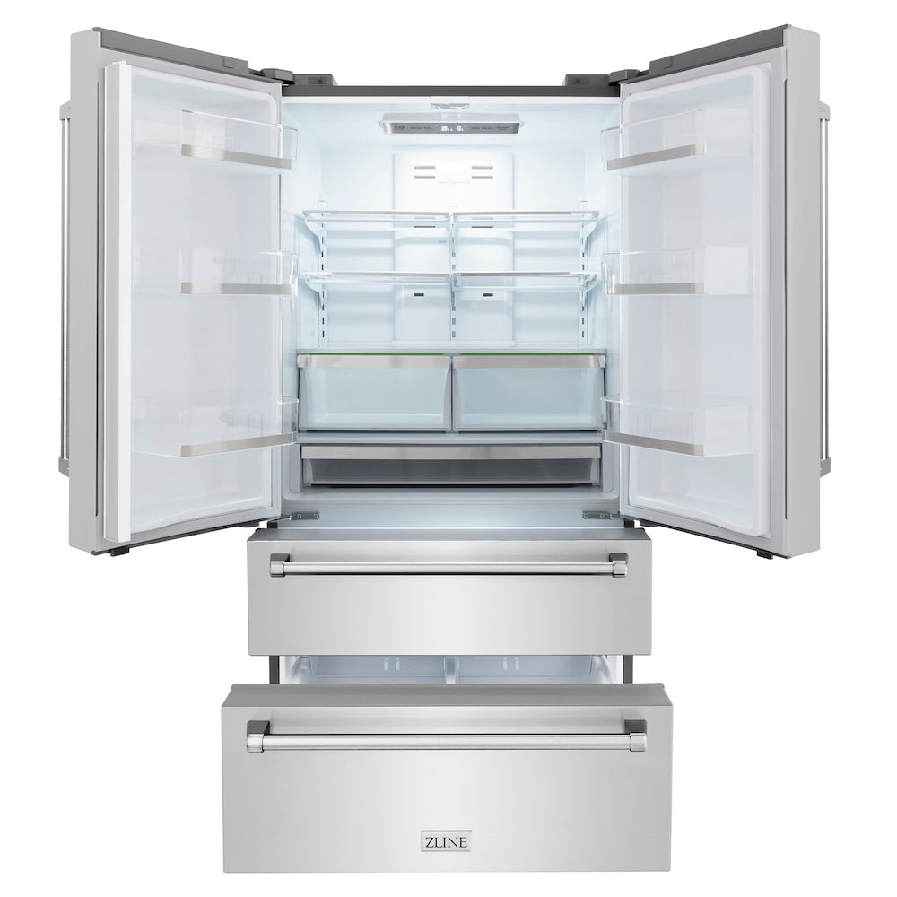 ZLINE 36 Inch Counter Depth French Door Refrigerator RFM36 - View 4 | Fridge.com