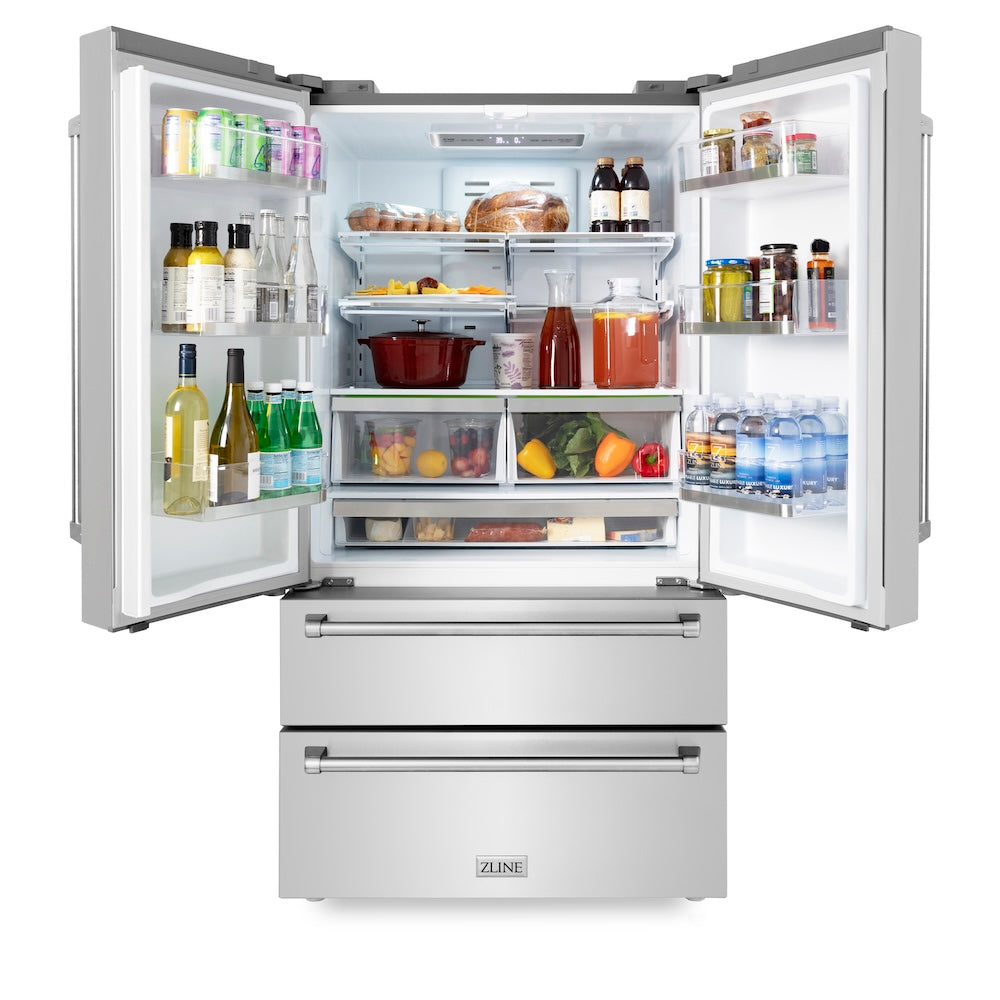 ZLINE 36 Inch Counter Depth French Door Refrigerator RFM36 - View 6 | Fridge.com