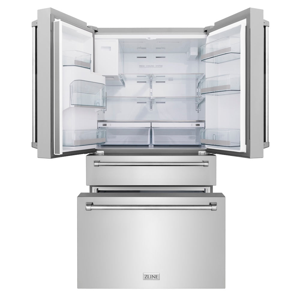 ZLINE 36 Inch 36" Counter Depth French Door Refrigerator RFMW36 - View 5 | Fridge.com