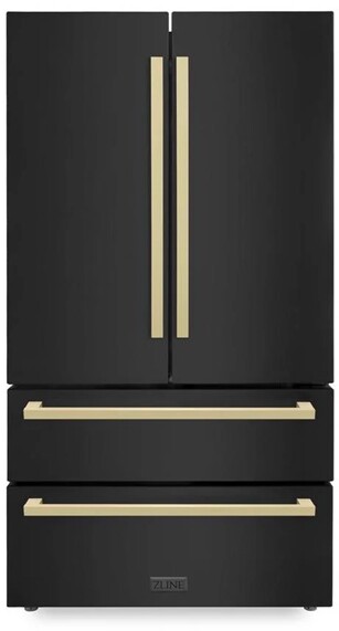 ZLINE 36 Inch Autograph 36" Counter Depth French Door Refrigerator RFMZ36BSFCB - View 6 | Fridge.com