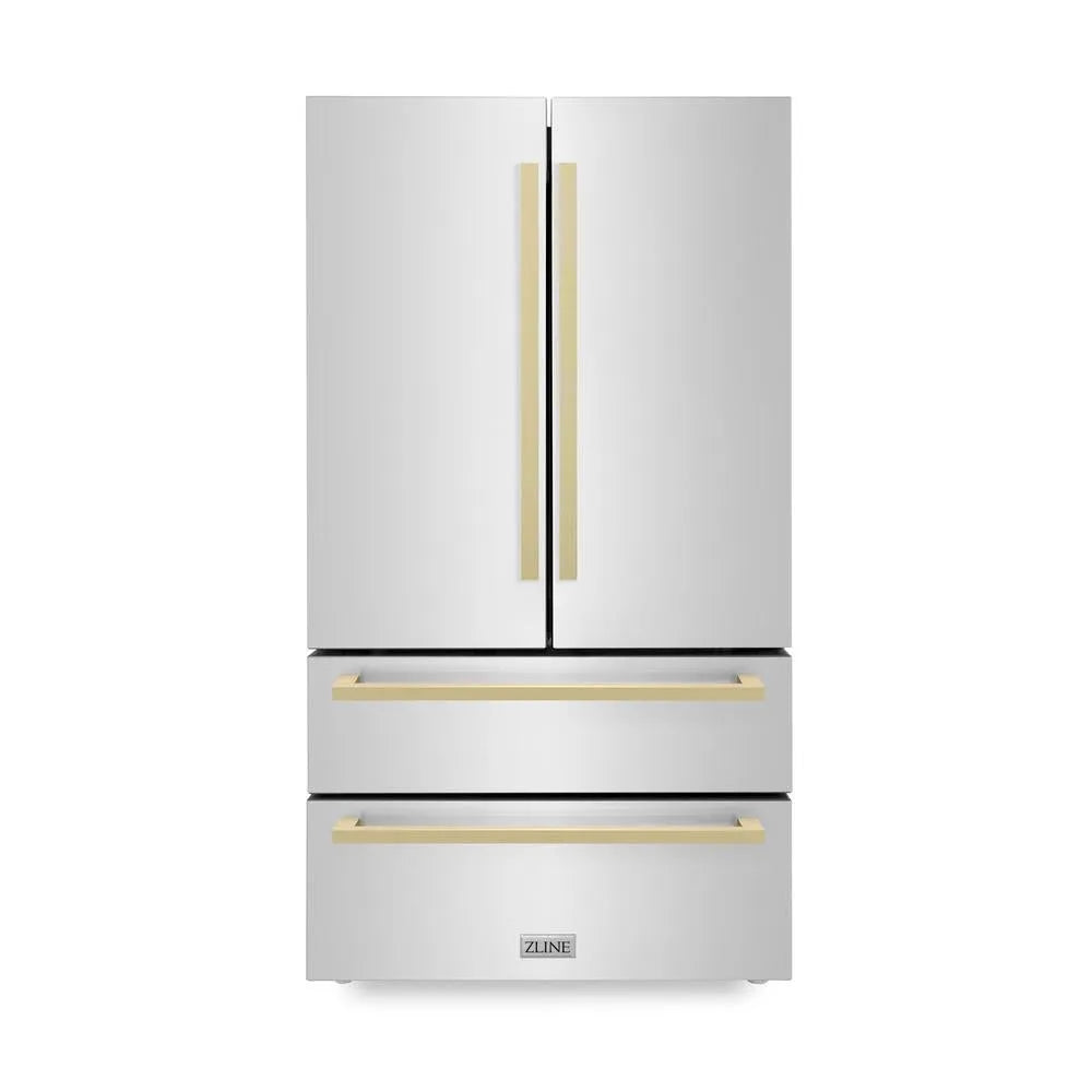 ZLINE 36 Inch autograph 36" Counter Depth French Door Refrigerator RFMZ36FCB | Fridge.com