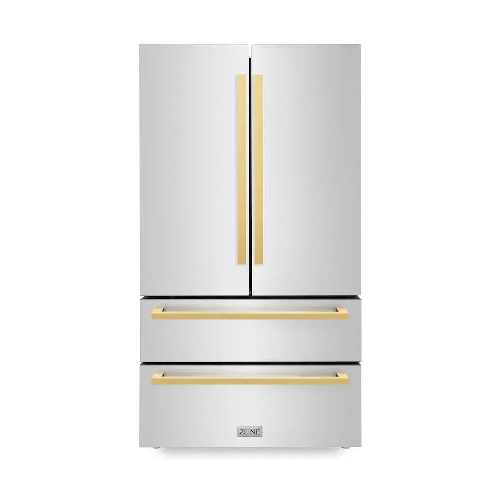 ZLINE 36 Inch autograph 36" Counter Depth French Door Refrigerator RFMZ36FG | Fridge.com