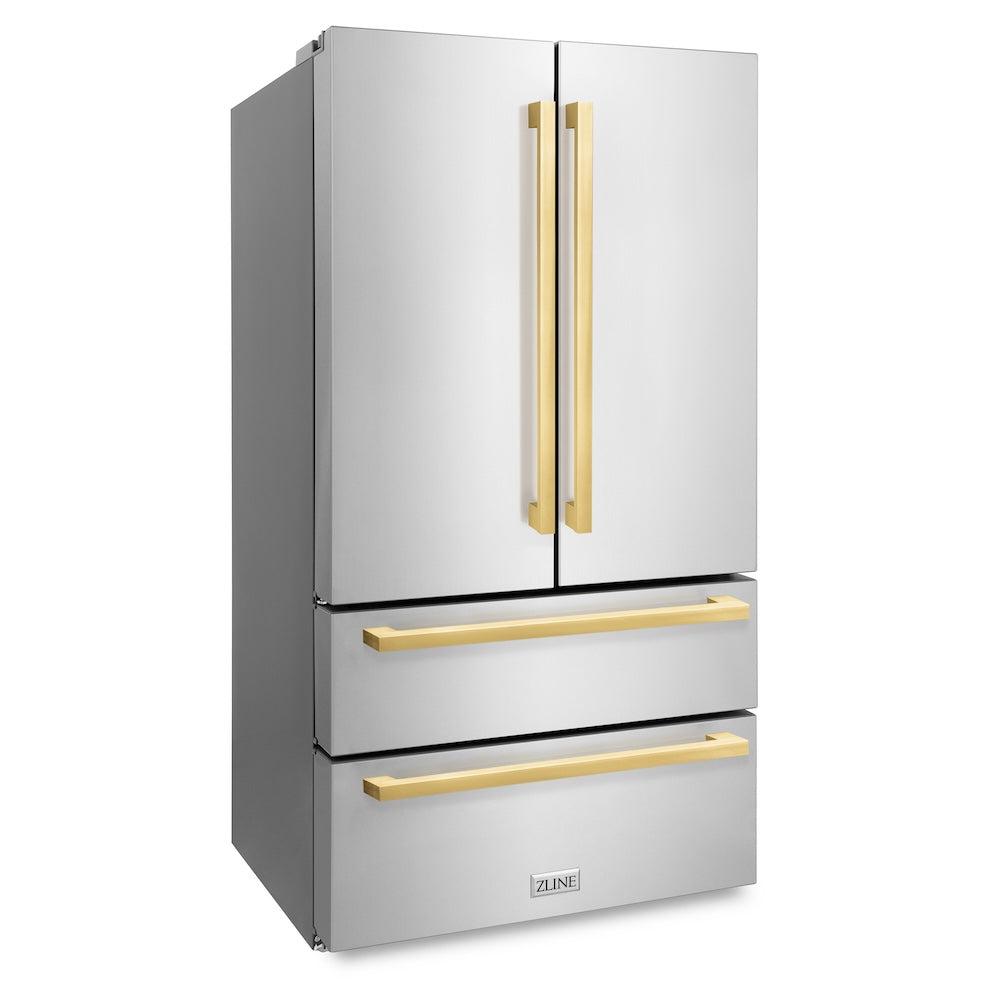 ZLINE 36 Inch Autograph 36" Counter Depth French Door Refrigerator RFMZ36FG - View 3 | Fridge.com