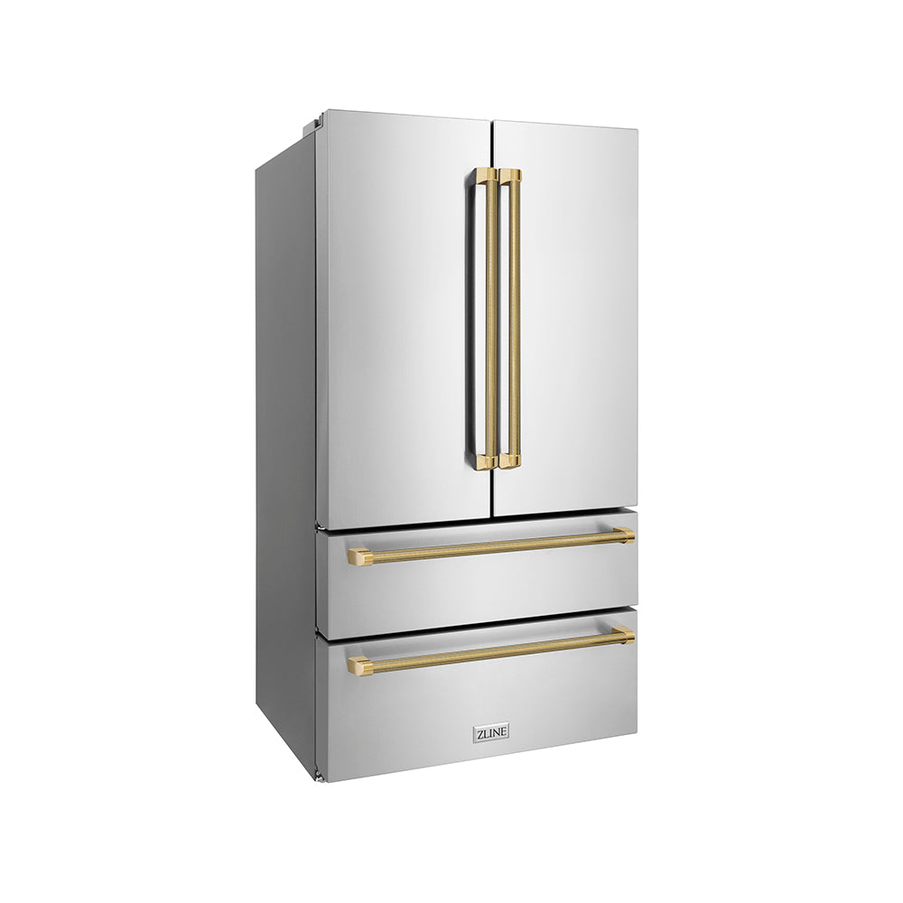 ZLINE 36 Inch Autograph 36" Counter Depth French Door Refrigerator RFMZ36KG - View 6 | Fridge.com