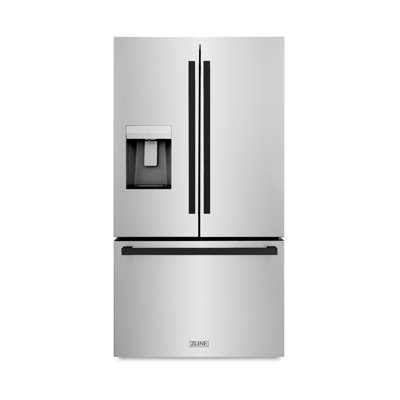 ZLINE Autograph 36 in. 28.9 cu. ft. Standard-Depth Refrigerator with Matte Black Modern Handles | Fridge.com