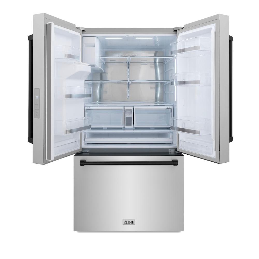 ZLINE 36 Inch Autograph 36" French Door Refrigerator RSMZW36MB - View 5 | Fridge.com
