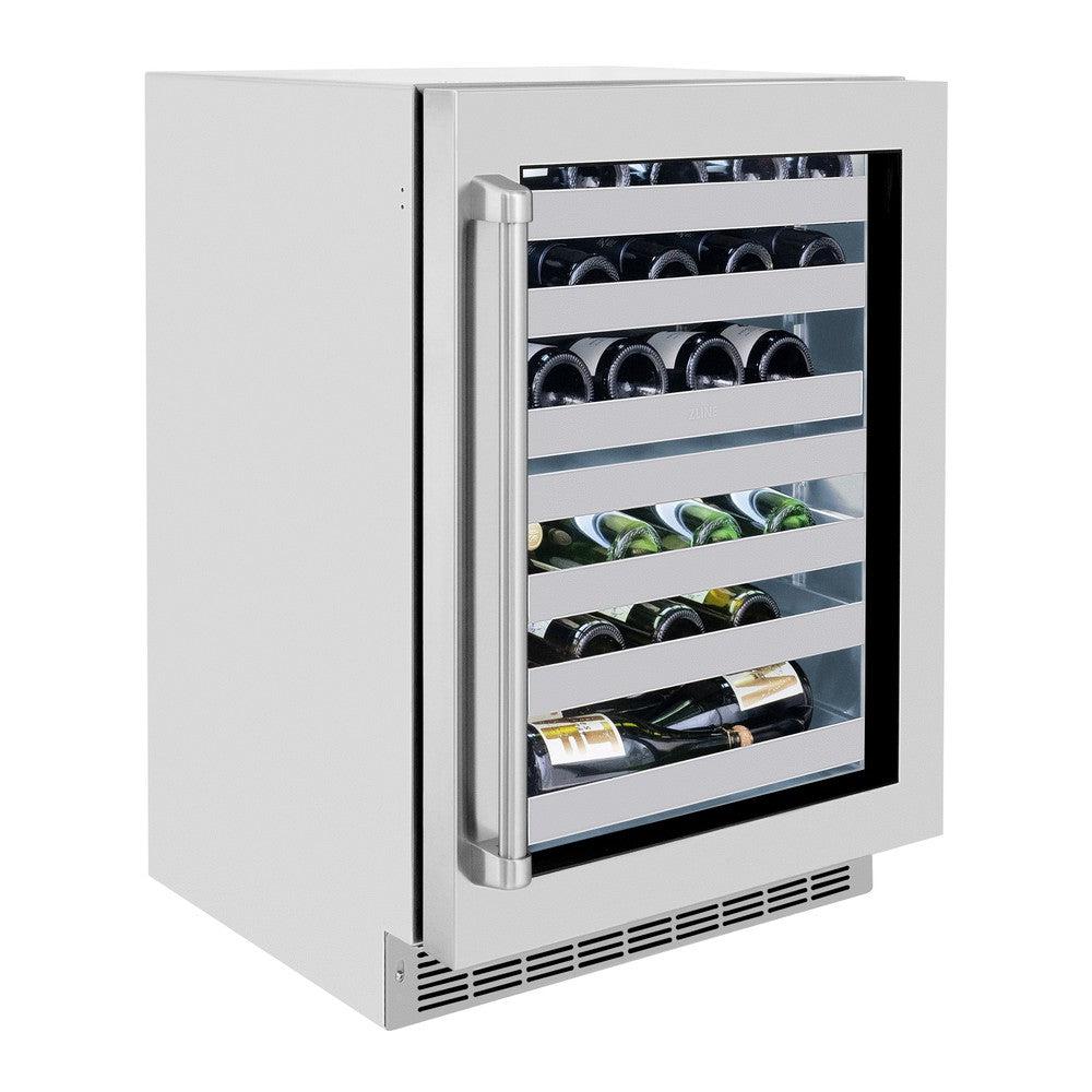 ZLINE 24 in. Touchstone Dual Zone 44 Bottle Wine Cooler - View 3 | Fridge.com