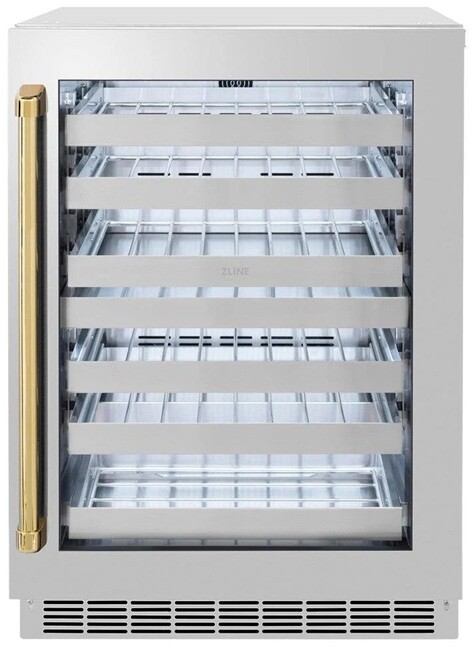 ZLINE Autograph Edition 24 in. Touchstone Dual Zone 44 Bottle Wine Cooler | Fridge.com