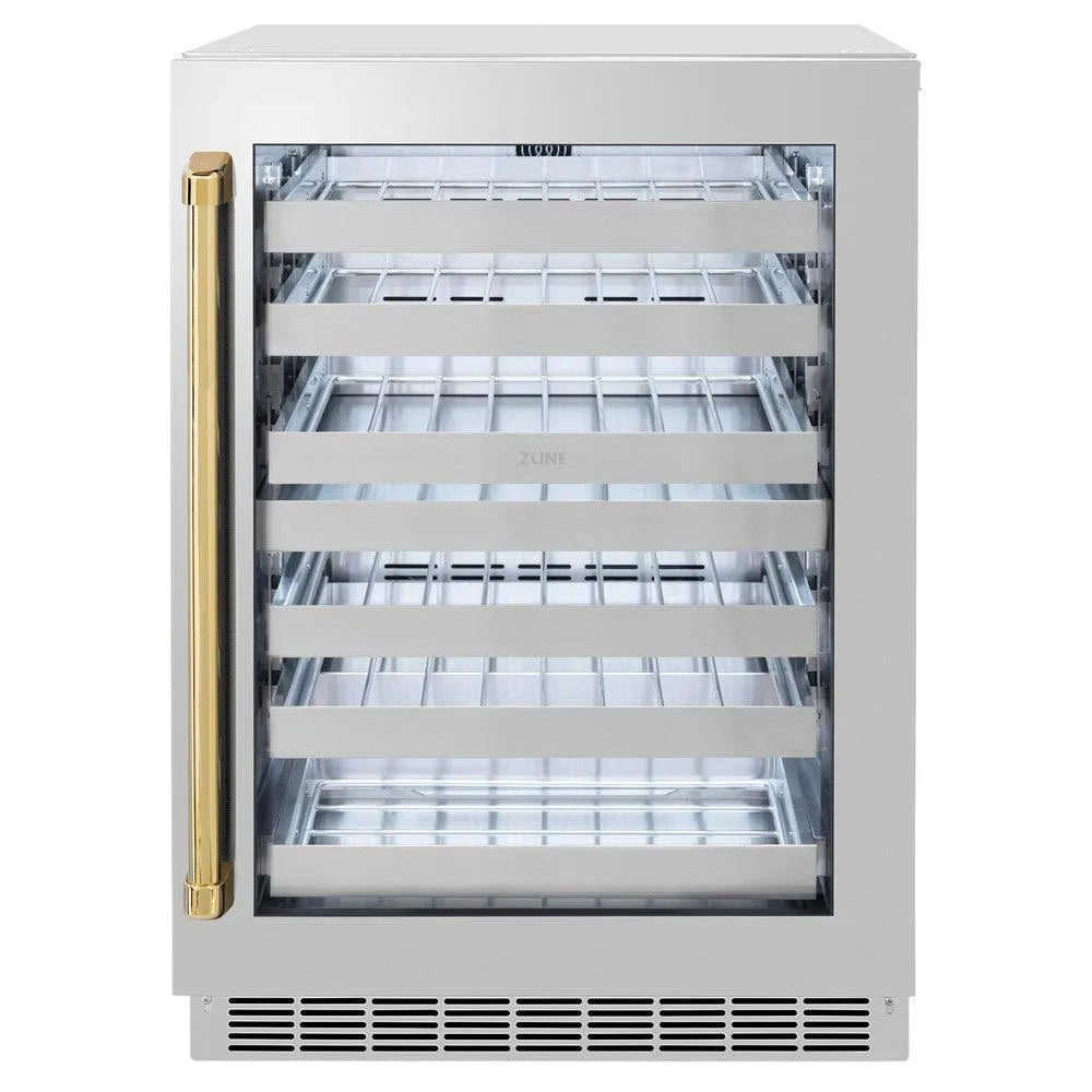 ZLINE Autograph Edition 24 in. Touchstone Dual Zone 44 Bottle Wine Cooler - View 2 | Fridge.com