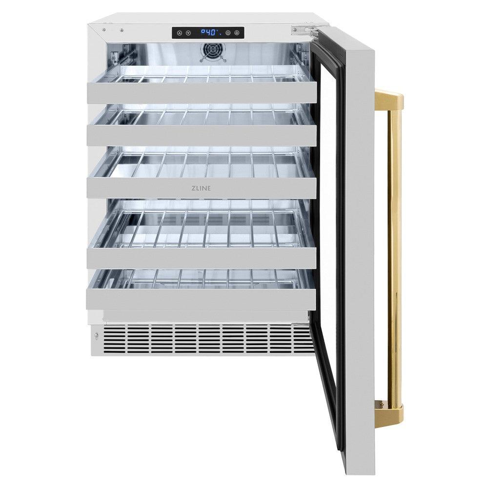 ZLINE Autograph Edition 24 in. Touchstone Dual Zone 44 Bottle Wine Cooler - View 6 | Fridge.com