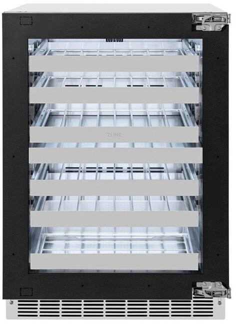 ZLINE 24 in. Touchstone Dual Zone 44 Bottle Wine Cooler with Panel Ready Glass Door (RWDPO-24) | Fridge.com