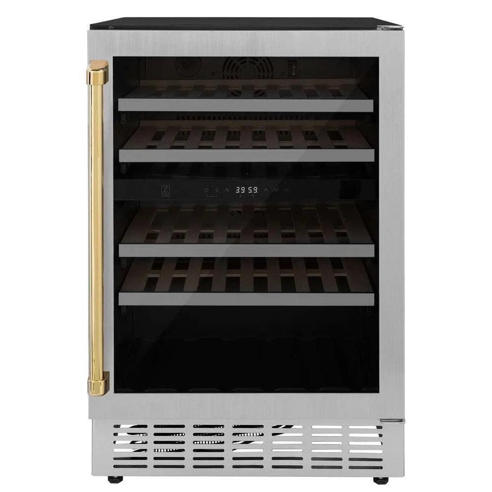 ZLINE Autograph 24 in. Monument 44 Bottle Wine Cooler With Accents - View 2 | Fridge.com