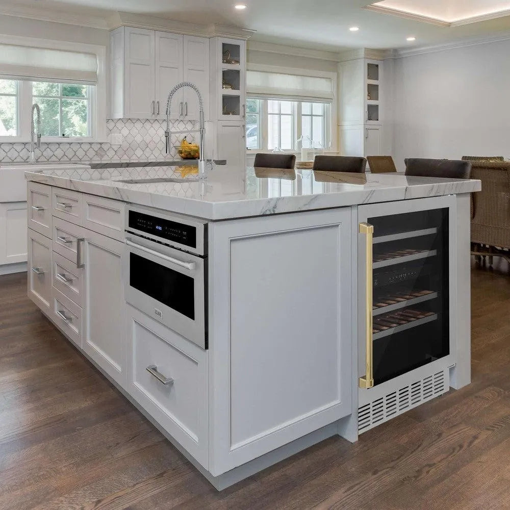 ZLINE Autograph 24 in. Monument 44 Bottle Wine Cooler With Accents - View 3 | Fridge.com
